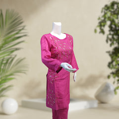 Raw Silk | Daisy | 2-Piece Suit | Stitched – Orchid Pretline