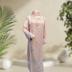 Premium Agha Noor-Inspired Pure Chiffon 3-Piece Ensemble – A Luxurious Choice for Formal Events