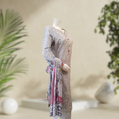 Lawn Suit | Chikankari Grey | 3-Piece Suit  | Stitched – Orchid Pretline